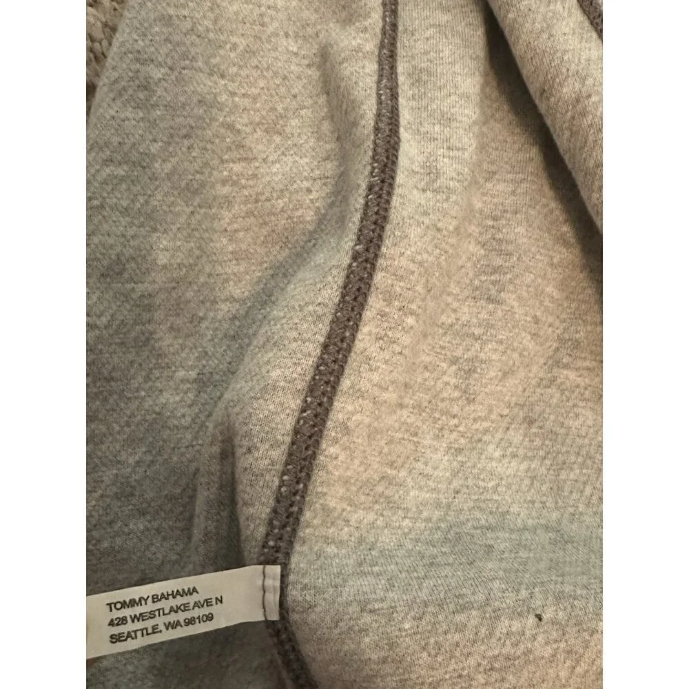 Tommy Bahama Reversible Sweater Gray Cotton Long Sleeves Mens